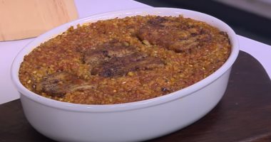 طريقة عمل طاجن الفريك بالسمك