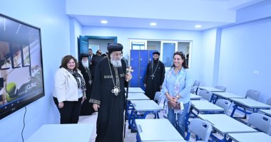 وضع حجر أساس مستشفى "سندة" بأكتوبر وافتتاح مدرسة بيد البابا تواضروس الثانى 