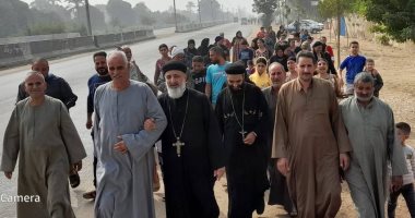 القمص أرميا عبده يقود مسيرة للمشاركة فى انتخابات مجلس النواب ببنى سويف