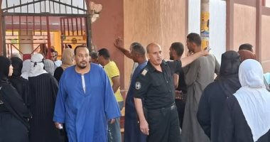 تزايد إقبال المواطنين على لجان كوم أمبو مع غروب الشمس في أسوان.. صور