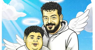 وداعا إسماعيل الليثى.. كاريكاتير اليوم السابع يرثى المطرب الشعبى ونجله ضاضا