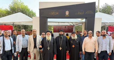 كهنة الكنيسة بالوراق يشاركون ويدلون بأصواتهم فى انتخابات مجلس النواب