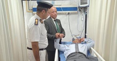 رئيس اللجنة العامة بالفيوم يطمئن على القاضى المصاب بالمستشفى
