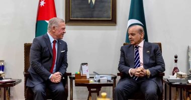 العاهل الأردنى ورئيس وزراء باكستان يؤكدان رفض تهجير الفلسطينيين ودعم حل الدولتين