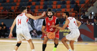 مباراة سابقة لفريق كرة السلة بالأهلى