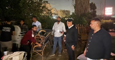 تشميع محلات تدار دون ترخيص وتسبب إزعاجًا للمواطنين فى حدائق الأهرام