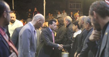 وزير الرياضة يحضر عزاء محمد صبري فى مسجد الحامدية الشاذلية.. صور 