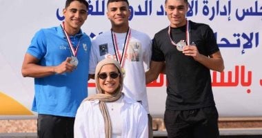 جامعة الإسماعيلية الأهلية تهنئ أحمد محمد عوض بطل العالم فى السباحة بالزعانف