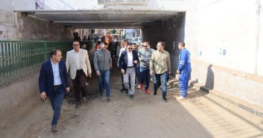 محافظ المنوفية يتفقد أعمال تطوير ورفع كفاءة نفق البساتين بحى غرب شبين الكوم