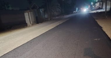 رصف طريق المحلة قطور