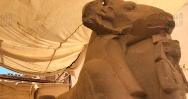 ترميم 48 كبشا بأيدٍ مصرية.. إنقاذ طريق الكباش فى معبد الكرنك بالأقصر