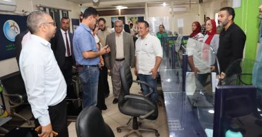 رئيس شركة مياه القليوبية يتفقد مركز الصيانة الرئيسى والقطاع التجاري