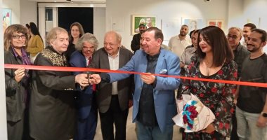 افتتاح معرض وجوه مألوفة لشيماء رحيم بحضور محيى إسماعيل وسعيد توفيق