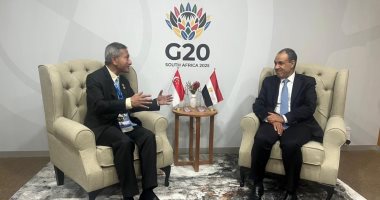 وزير الخارجية يلتقي نظيره السنغافورى