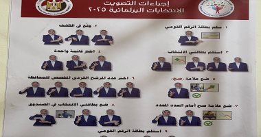 لوحات إرشادية لتسهيل التصويت فى انتخابات النواب بالتجمع الخامس.. صور