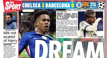 إستيفاو وثلاثية تشيلسي ضد برشلونة وسقوط السيتي الأبرز في صحف العالم