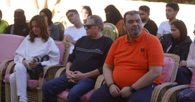 عمر عبد العزيز وداليا مصطفى فى ماستر كلاس محمد حماد بمهرجان الفيوم