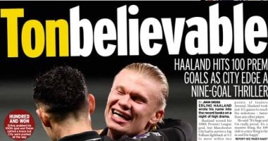 صحف إنجلترا تشيد بإنجاز هالاند القياسى فى الدورى الإنجليزى