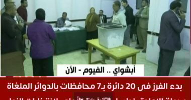 تليفزيون اليوم السابع يستعرض عملية الفرز فى 20 دائرة بـ 7 محافظات.. فيديو