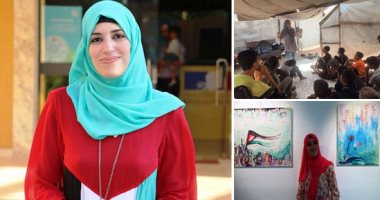 "نساء غزة.. صانعات الأمل وسط الركام".. رفيدة سحويل فنانة تحول الركام لألوان.. أنبتت من قلب الحرب معرضا يقاوم الفناء.. أعادت تعريف الفن كفعل بقاء وذاكرة ووطن.. فقدت بيتها وأحلامها وولدت من جديد بلوحات توثق الوجع