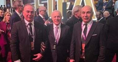 هانى أبو ريدة في حفل سحب قرعة كأس العالم بأمريكا 