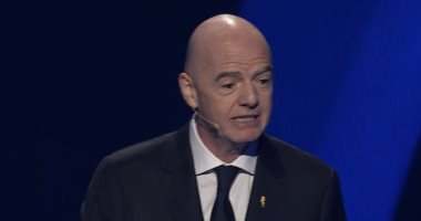 إنفانتينو رئيس الفيفا يتحدث علي هامش حفل القرعة