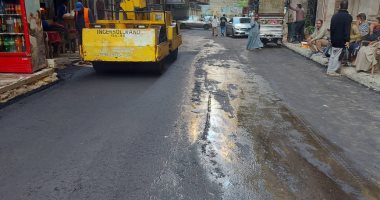 مديرية الطرق والنقل بالإسكندرية من 99% لخطة الرصف بنطاق حي منتزه ثان