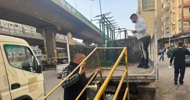 رفع 700 حالة إشغال للباعة الجائلين والمقاهى خلال حملة بالمريوطية فيصل