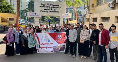 كلية الطب بجامعة الإسكندرية تطلق قافلة طبية لخدمة مركز التأهيل المهني بالسيوف