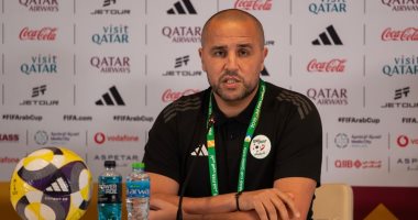مجيد بوقرة مدرب منتخب الجزائر في المؤتمر الصحفي
