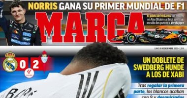 في الكورة :
سقوط مدوٍ والريال تائه.. صحف إسبانيا تتحدث عن هزيمة الملكي ضد سيلتا فيجو