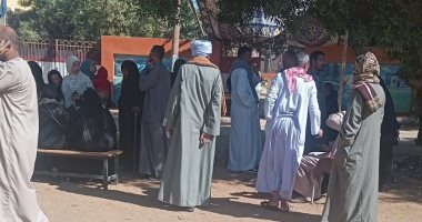 توافد الناخبين على انتخابات النواب الملغاة بلجان ادفو.. صور