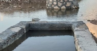 احدي مناطق مناطق تجمع مياه الأمطار والسيول بمطروح