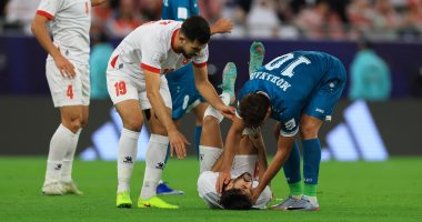 لحظة إصابة يزن النعيمات 