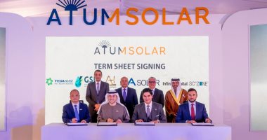 وضع حجر الأساس لمجمع "أتوم سولار" بالعين السخنة لإنتاج ألواح الطاقة الشمسية بتعاون مصري – صيني – إماراتي – بحريني