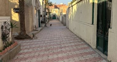 رصف شواع المقابر بالانترلوك