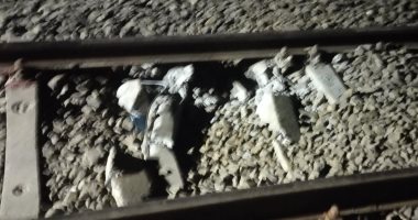 تغيير الفلنكات بقطار حادث القليوبية