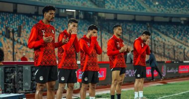 إحماء لاعبو منتخب مصر