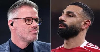 محمد صلاح لاعب ليفربول الإنجليزى ومدافع الريدز السابق جيمي كاراجر