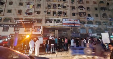 حريق في مول تجاري بأسوان