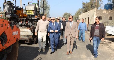 محافظ كفر الشيخ يتفقد أعمال الرصف بطريق "دسوق الحر - نشرت"