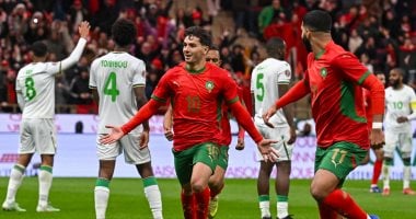 إبراهيم دياز لاعب منتخب المغرب في مباراة جزر القمر