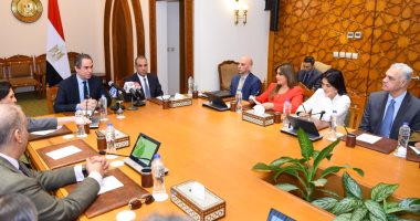 جانب من لقاء الوزير عبد العاطى والمسلمانى