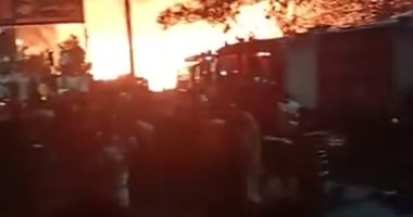 حريق مخزن أخشاب مؤسسة الزكاة 