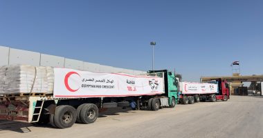 مد  غزة بـ 5400 طن مساعدات غذائية وطبية ضمن قوافل زاد العزة لـ100