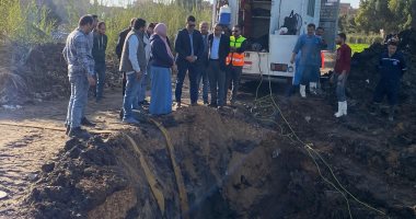 عطل مفاجئ بخط المياه الرئيسي المغذي لقليوب.. والدفع بفرق إصلاح