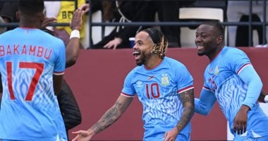 احتفال منتخب الكونغو الديمقراطية ضد بنين