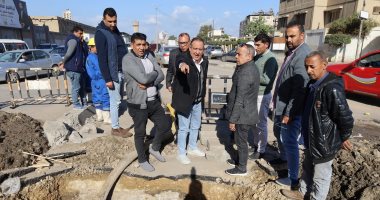 رئيس مياه الغربية يتابع إصلاح خط رئيسى قطر 800 مم بالمحلة دون انقطاع الخدمة