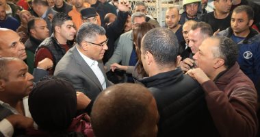 محافظ الجيزة يتفقد مصابى حادث انهيار عقار إمبابة للاطمئنان على حالتهم