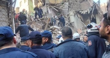 استمرار عمليات البحث أسفل ركام عقار إمبابة المنهار لليوم الثانى